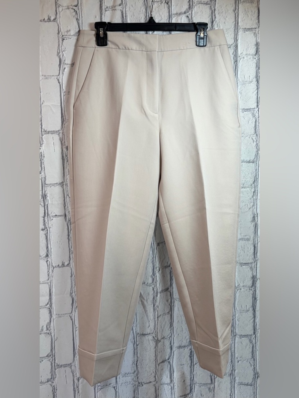 Abercrombi &Fitch Size:29S High-Rise Cream Tailored Women’s Trousers